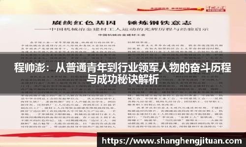程帅澎：从普通青年到行业领军人物的奋斗历程与成功秘诀解析
